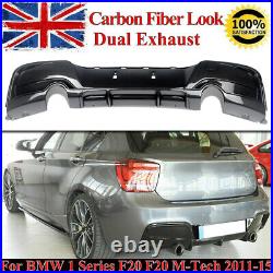 Carbon Look Rear Bumper Diffuser For BMW 1Series F20 F21 116i 125d M Sport 11-15