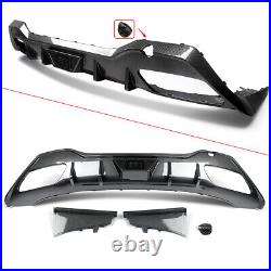 Carbon Look Rear Diffuser With LED For BMW 8 Series G16 Gran Coupe M Sport 2018-23