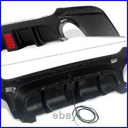 Carbon Painted Rear Bumper Diffuser With LED For BMW 3Series E92 E93 M Sport 07-14