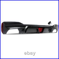 Carbon Painted Rear Bumper Diffuser WithLED Light For BMW 5 Series G30 G31 M Sport