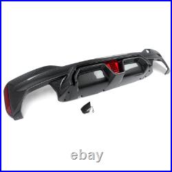 Carbon Painted Rear Bumper Diffuser WithLED Light For BMW 5 Series G30 G31 M Sport