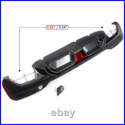 Carbon Painted Rear Bumper Diffuser WithLED Light For BMW 5 Series G30 G31 M Sport