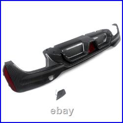 Carbon Painted Rear Bumper Diffuser WithLED Light For BMW 5 Series G30 G31 M Sport