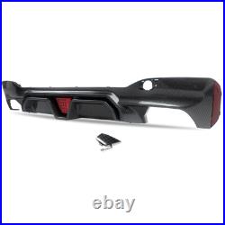 Carbon Painted Rear Bumper Diffuser WithLED Light For BMW 5 Series G30 G31 M Sport