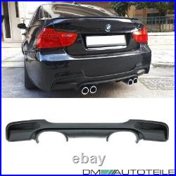 Duplex Rear Diffusor Black fits on BMW E90 E91 M-Sport CSL M3 Exhaust System