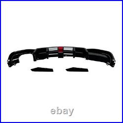 FIT BMW 3 SER F30 M SPORT PERFORMANCE DUAL REAR DIFFUSER VALANCE With BRAKE LIGHT