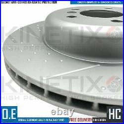 FIT BMW 428i F36 Gran Coupe M SPORT DIMPLED GROOVED REAR BRAKE DISCS 345mm PAIR
