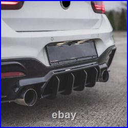 FOR BMW 1 SERIES F20 F21 M135i M140i GLOSS BLACK REAR DIFFUSER M SPORT 15-19 LCI