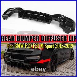 FOR BMW 1 SERIES F20 F21 M135i M140i GLOSS BLACK REAR DIFFUSER M SPORT 15-19 LCI