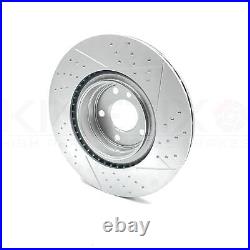 FOR BMW 125d M SPORT REAR DIMPLED GROOVED BRAKE DISCS BREMBO PADS SENSOR 345mm