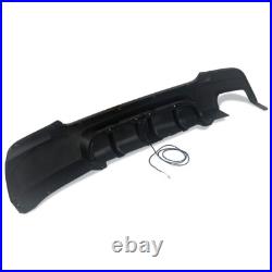 FOR BMW 3 SERIES E92 E93 320i M SPORT REAR DIFFUSER SPLITTER VALANCE LED 2006-14