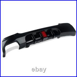 FOR BMW 3 SERIES E92 E93 320i M SPORT REAR DIFFUSER SPLITTER VALANCE LED 2006-14
