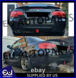 FOR BMW 3 SERIES E92 E93 320i M SPORT REAR DIFFUSER SPLITTER VALANCE LED 2006+