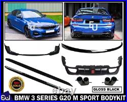 FOR BMW 3 SERIES G20 M SPORT BODYKIT FRONT SPLITTER REAR DIFFUSER With LIGHT 18-21 FOR BMW 3 SERIES G20 M SPORT BODYKIT FRONT SPLITTER REAR DIFFUSER With LIGHT 18-21