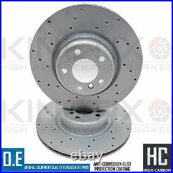 FOR BMW 325d Granturismo F34 M SPORT REAR DRILLED BRAKE DISCS MINTEX PADS 345mm