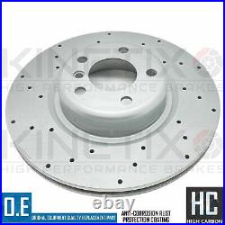 FOR BMW 325d Granturismo F34 M SPORT REAR DRILLED BRAKE DISCS MINTEX PADS 345mm