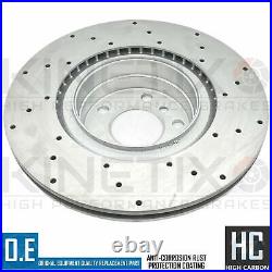 FOR BMW 325d Granturismo F34 M SPORT REAR DRILLED BRAKE DISCS MINTEX PADS 345mm