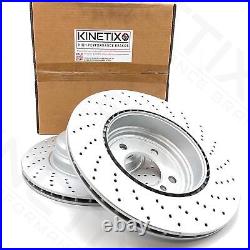 FOR BMW 335d F30 F31 M SPORT COATED CROSS DRILLED REAR BRAKE DISCS PAIR 330mm