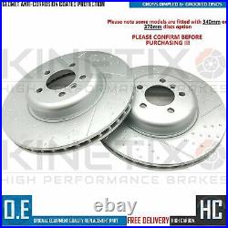 FOR BMW 335i M SPORT FRONT REAR DIMPLED GROOVED HIGH CARBON BRAKE DISCS PADS