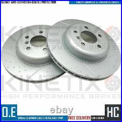 FOR BMW 430i xDrive F33 M SPORT DIMPLED GROOVED REAR BRAKE DISCS PAIR 345mm