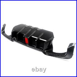 FOR BMW 5 SERIES F10 10-16 REAR BUMPER DIFFUSER M-SPORT SPLITTER VALANCE With LED