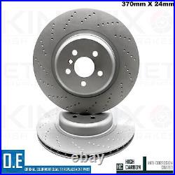 FOR BMW 550i M550i M SPORT M PERFORMANCE REAR DIMPLED BRAKE DISCS PAIR 370mm