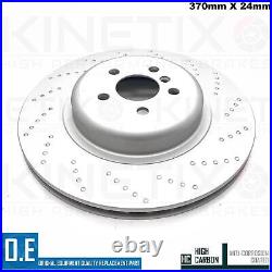 FOR BMW 550i M550i M SPORT M PERFORMANCE REAR DIMPLED BRAKE DISCS PAIR 370mm