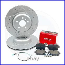 FOR BMW 840i G14 G15 G16 M SPORT DIMPLED GROOVED REAR BRAKE DISCS MINTEX PADS