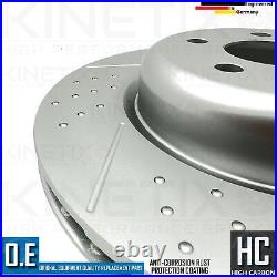 FOR BMW 840i G14 G15 G16 M SPORT DIMPLED GROOVED REAR BRAKE DISCS MINTEX PADS