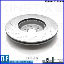 FOR BMW 840i M SPORT M PERFORMANCE DIMPLED REAR BRAKE DISCS PAIR 370mm