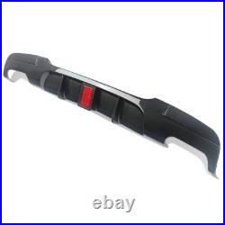 FOR BMW E90 E91 3 SERIES M SPORT REAR DIFFUSER LIP QUAD STYLE CARBON LOOK With LED
