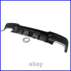 FOR BMW E90 E91 3 SERIES M SPORT REAR DIFFUSER LIP QUAD STYLE CARBON LOOK With LED