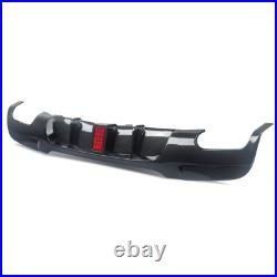 FOR BMW E90 E91 3 SERIES M SPORT REAR DIFFUSER LIP QUAD STYLE CARBON LOOK With LED