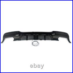 FOR BMW E90 E91 3 SERIES M SPORT REAR DIFFUSER LIP QUAD STYLE CARBON LOOK With LED