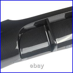 FOR BMW E90 E91 3 SERIES M SPORT REAR DIFFUSER LIP QUAD STYLE CARBON LOOK With LED