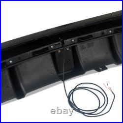 FOR BMW E90 E91 3 SERIES M SPORT REAR DIFFUSER LIP QUAD STYLE CARBON LOOK With LED