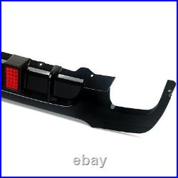 FOR BMW E92 E93 328i M SPORT REAR DIFFUSER VALANCE GLOSS BLACK F1 STYLE With LED