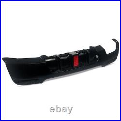 FOR BMW E92 E93 328i M SPORT REAR DIFFUSER VALANCE GLOSS BLACK F1 STYLE With LED