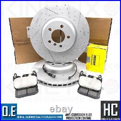 FOR BMW F32 440i M SPORT FRONT REAR BRAKE DISCS TEXTAR PADS SENSORS 340mm 345mm