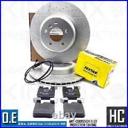 FOR BMW F32 440i M SPORT FRONT REAR BRAKE DISCS TEXTAR PADS SENSORS 340mm 345mm