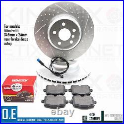 FOR BMW G14 840d xDrive M SPORT REAR BRAKE DISCS MINTEX PADS WEAR SENSOR 345mm