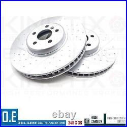 FOR BMW X7 40i M SPORT G07 FRONT REAR DIMPLED GROOVED BRAKE DISCS 348mm 345mm