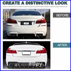 Fits 2010-16 BMW 5 Series F10 F11 M Sport Carbon Look Quad Exhaust Rear Diffuser Fits 2010-16 BMW 5 Series F10 F11 M Sport Carbon Look Quad Exhaust Rear Diffuser