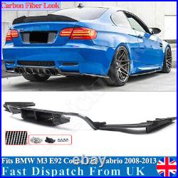 For 08-13 BMW M3 E93 E92 Coupe Sport Bumper Rear Diffuser Lip Carbon Fiber Look