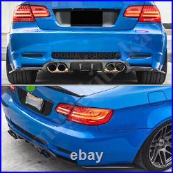 For 08-13 BMW M3 E93 E92 Coupe Sport Bumper Rear Diffuser Lip Carbon Fiber Look