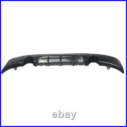 For 13-18 BMW 2Series F22 F23 M Sport Rear Bumper Diffuser Dual Tips Carbon Look