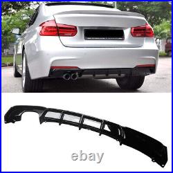 For 13-18 Bmw 3series M Sport Performance F30 Exhaust Rear Diffuser Gloss Black