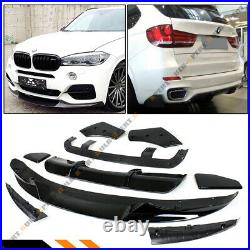 For 15-18 BMW X5 F15 M Sport MP Style Gloss Blk Front + Rear Full Body Aero Kit