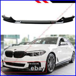 For 17-2020 BMW G30 530i 540i M550i M Sport Bumper Glossy Black Lip Splitter Kit