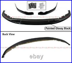 For 17-2020 BMW G30 530i 540i M550i M Sport Bumper Glossy Black Lip Splitter Kit